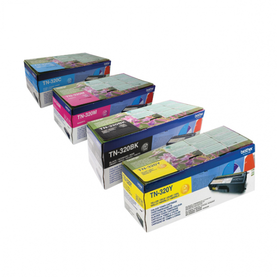 Brother TN320 Toner CartridgeMulti-Pack - Black, Cyan, Magenta, Yellow (BA810617) 